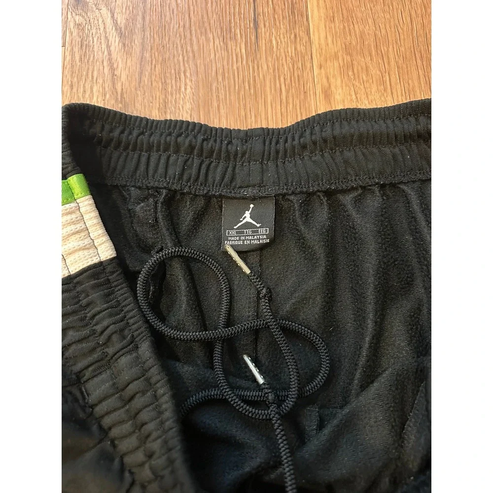 Air Jordan Mens XXL Tracksuit Jacket Pants Set Jumpman Mesh Black Lime Green XXL